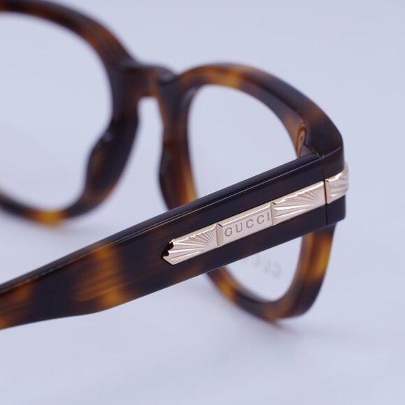 Gucci GG1518O 002 Eyeglasses Havana 51mm Square Frame - Picture 5 of 11